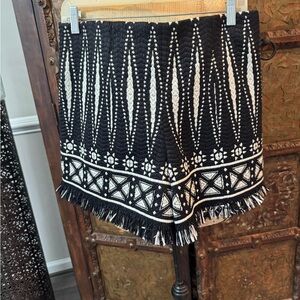 Tory Burch Black and White High Waist Shorts 10